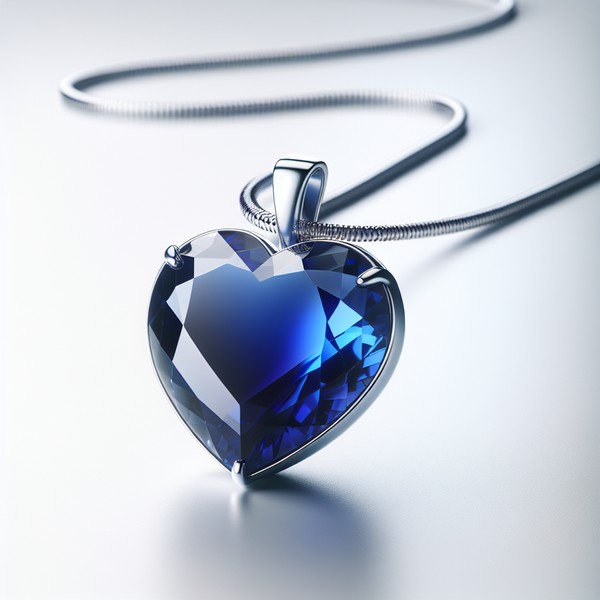Sapphire Heart Pendant